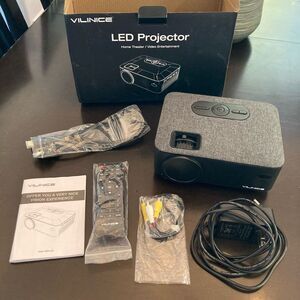 VILINICE Mini WiFi Projector VL208, HD 1080P and 240" LCD Display, with Bluetoot
